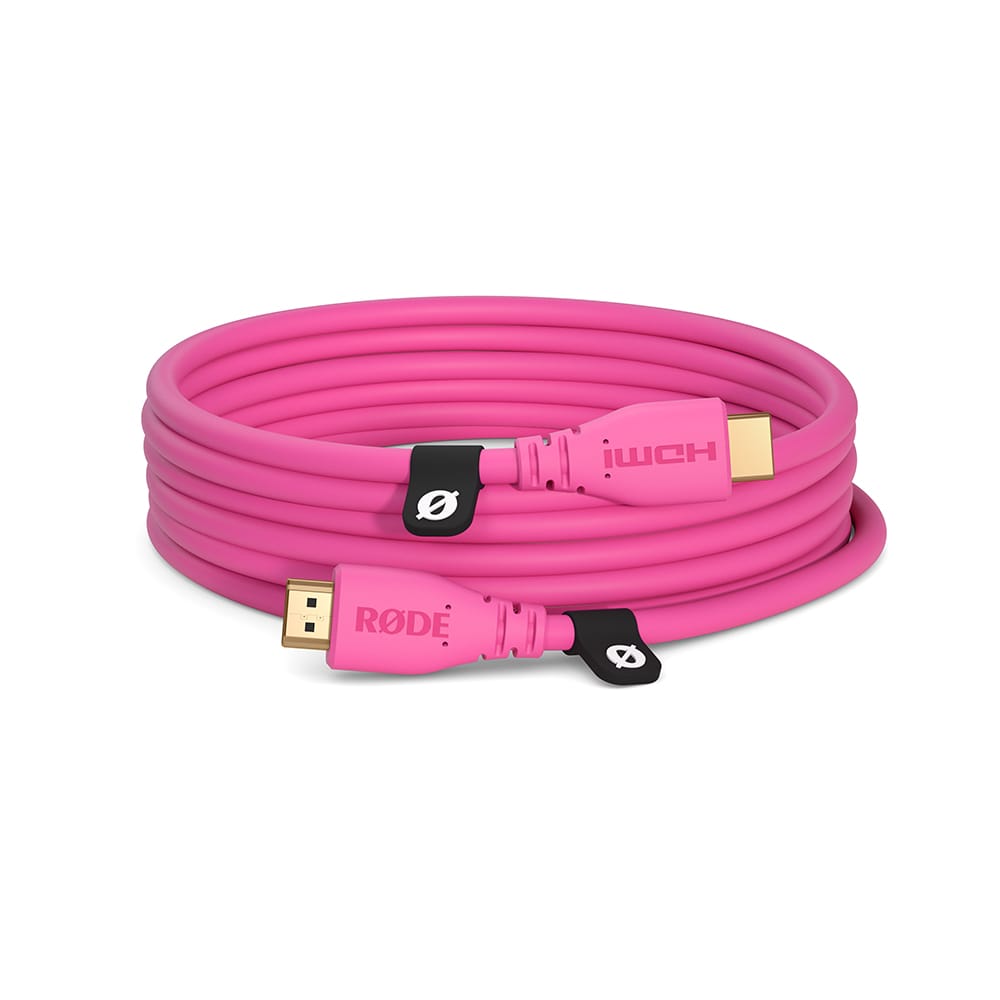 【30%/OUTLET】RODE(ロード) HDMIケーブル 3m ピンク / HDMICABLE3M-P