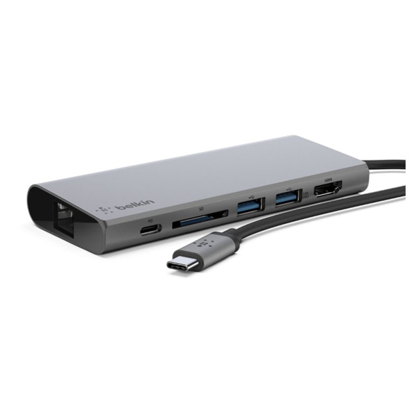 belkin(ベルキン) USB-Cマルチメディアハブ(60W/4K対応) F4U092BTSGY