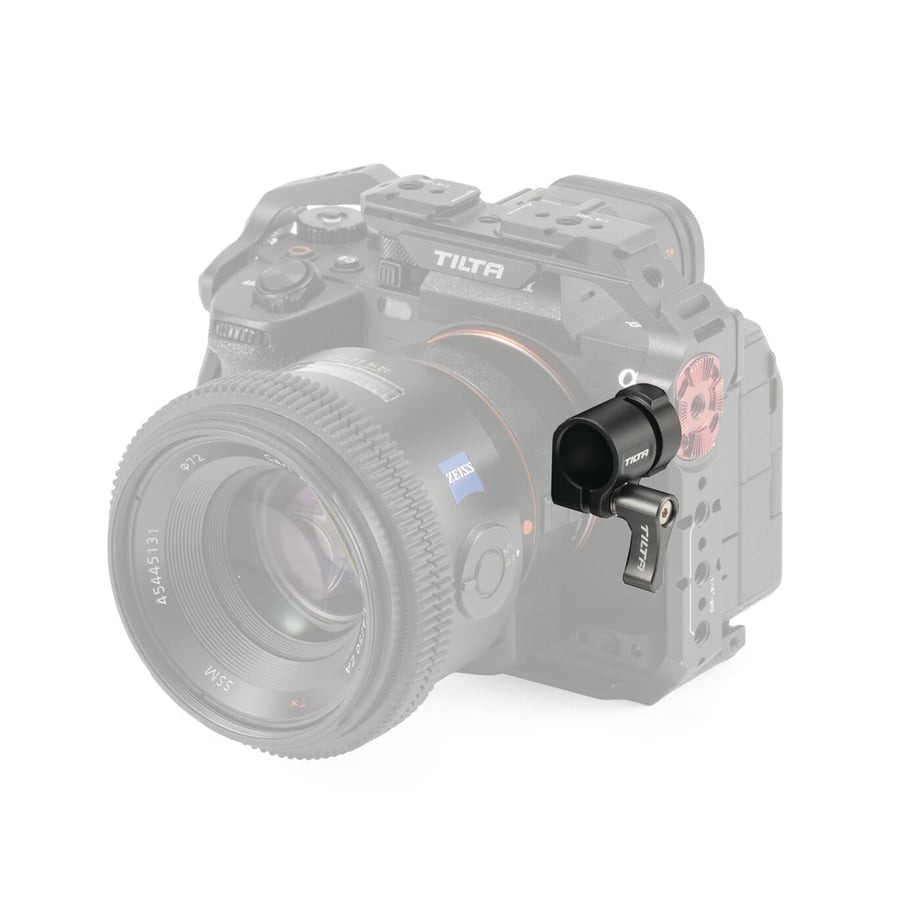 TILTA(ティルタ) 位置決めピン付き1/4"-20ネジ フロント 15mmロッドホルダー ブラック TA-15RH-1420F-B