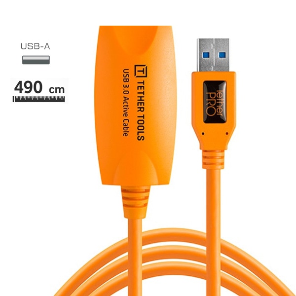 TETHER TOOLS(テザーツールズ) TetherPro USB 3.0 to Female Active Extension(16ft/4.9m) オレンジ CU3017