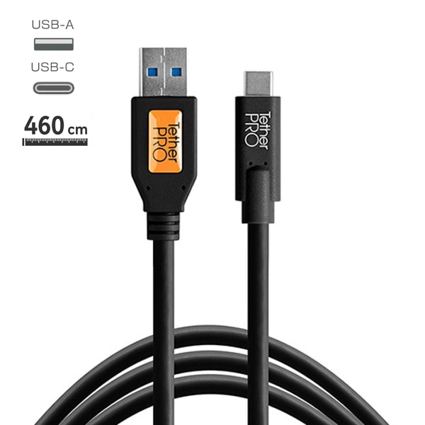 TETHER TOOLS(テザーツールズ) TetherPro USB to USB-C (460cm) ブラック CUC3215-BLK