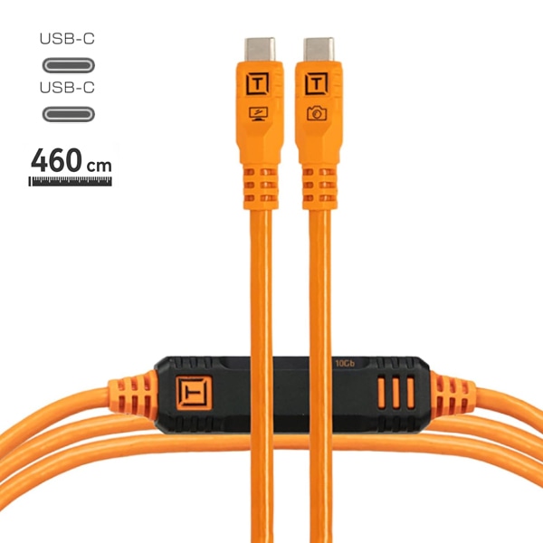 TETHER TOOLS(テザーツールズ) テザープロ オプティマ 10G USB-C ケーブル(4.6m) オレンジ CUC15G2-ORG