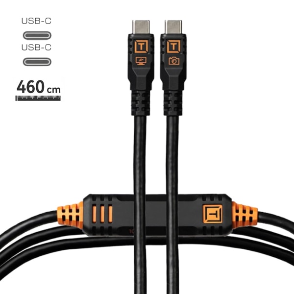 TETHER TOOLS(テザーツールズ) テザープロ オプティマ 10G USB-C ケーブル(4.6m) ブラック CUC15G2-BLK