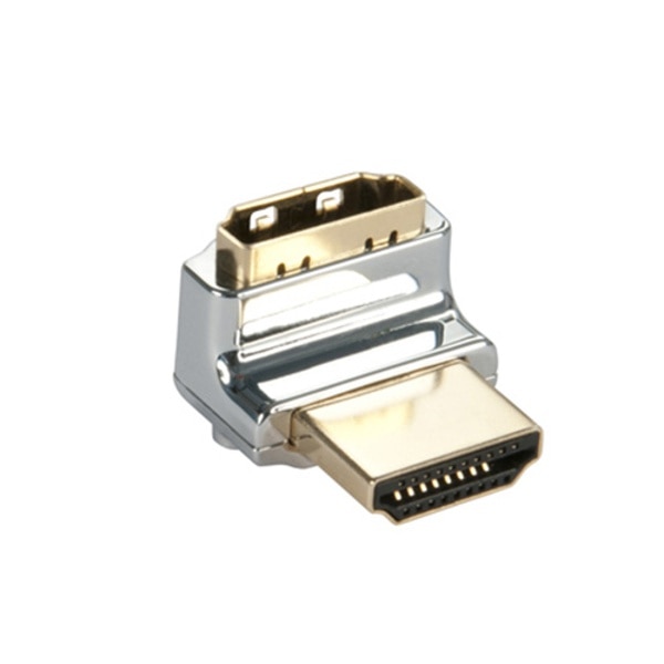LINDY(リンディー) CROMO HDMI 2.0 Type-A オス/メス 亜鉛合金金メッキ変換アダプタ 垂直上向き90度 41506
