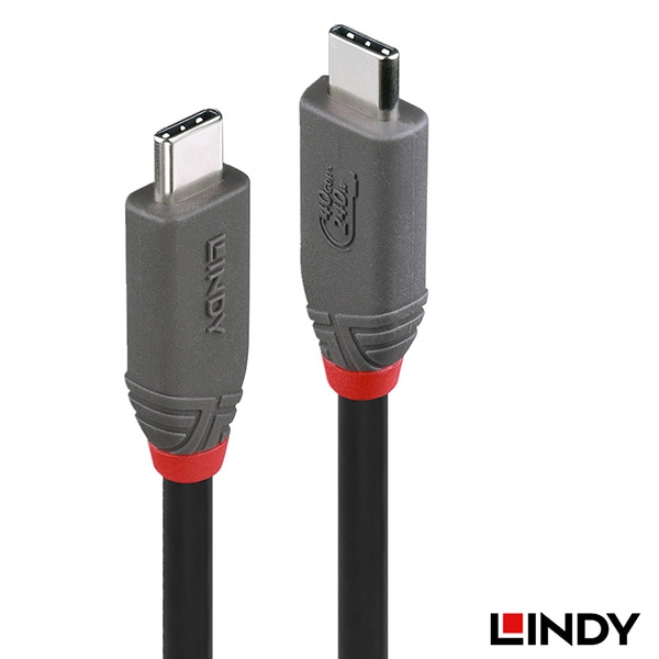 【会員価格/SALE】LINDY(リンディー) ANTHRA LINE USB 4 Gen3x2 Type-Cケーブル+内蔵PD 240W スマートチップ 2m 36958