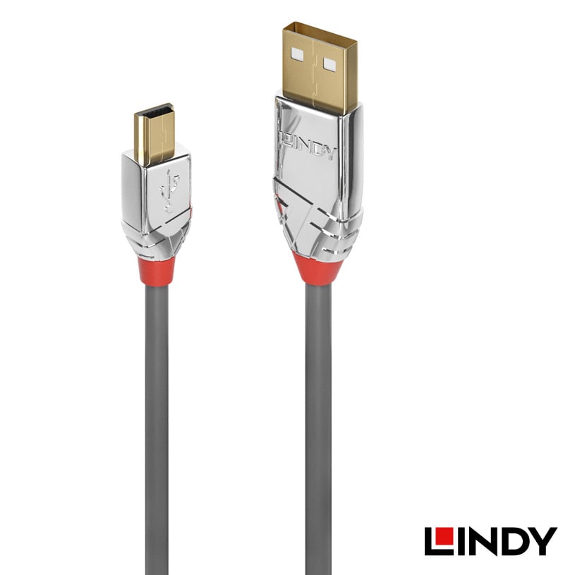 LINDY(リンディー) CROMO LINE USB2.0 Type-A to Mini-B ケーブル 7.5m 36635