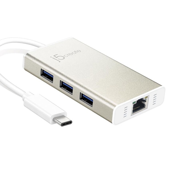 j5 create(j5クリエイト) USB Type-C 3ポートUSB&イーサーネット マルチハブ JCH471