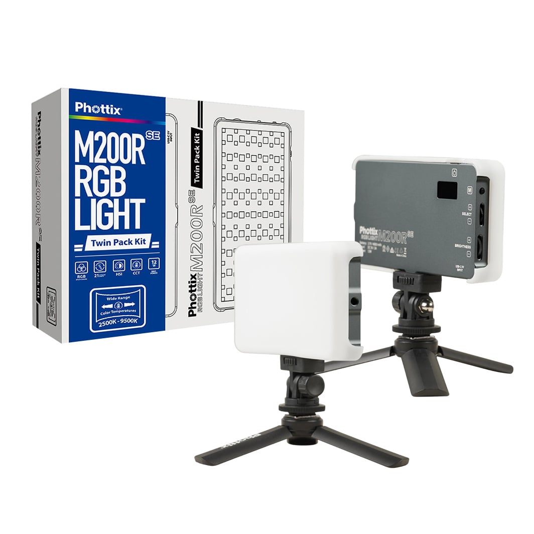 Phottix(フォティックス) M200R SE RGB LEDライトツインキットセット