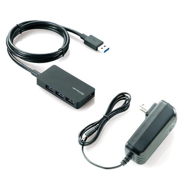 ELLECOM(エレコム) USB3.0対応ACアダプタ付き4ポートUSBハブ U3H-A408SBK