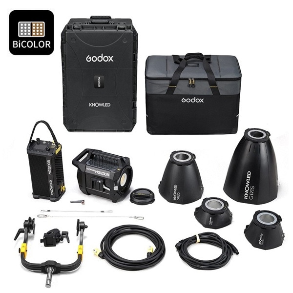 【会員価格/SALE】GODOX(ゴドックス) MG1200Bi-K3 大光量バイカラーLEDライト リフレクターキット3