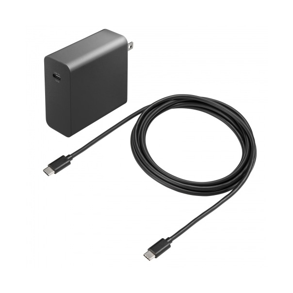 SANWASUPPLY(サンワサプライ) USB PD対応AC充電器(PD100W/TypeCケーブル付き) ACA-PD93BK