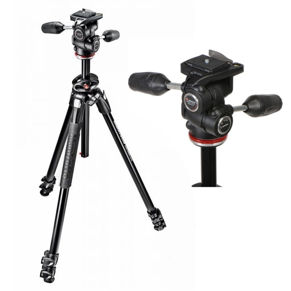 Manfrotto(マンフロット) 290DUALアルミニウム三脚+3ウェイ雲台キット MK290DUA3-3W