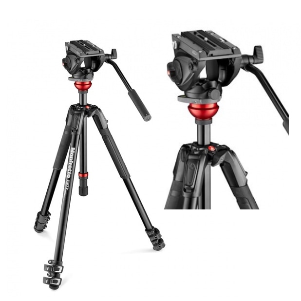 Manfrotto(マンフロット) MVH500AH ビデオ雲台+レベリング付きアルミ三脚 MVK500190XV