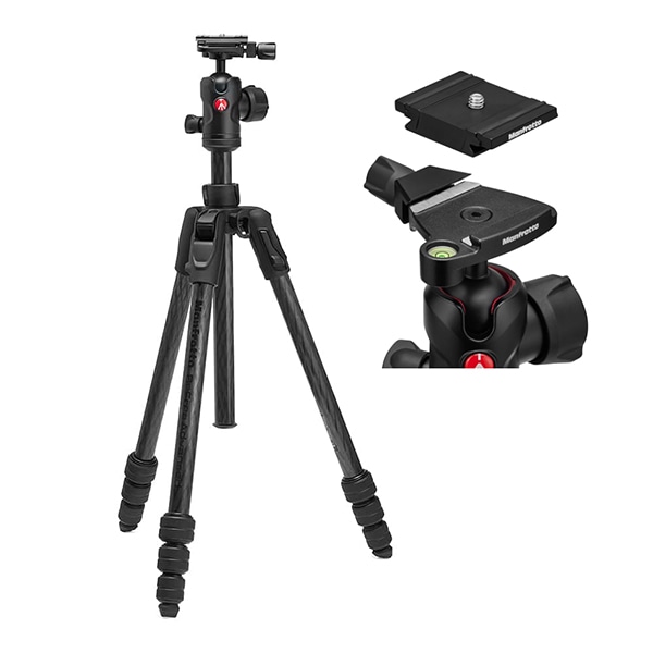 Manfrotto(マンフロット) befree アドバンス AS ツイストカーボン 三脚キット MKBFRTC4FB-BH