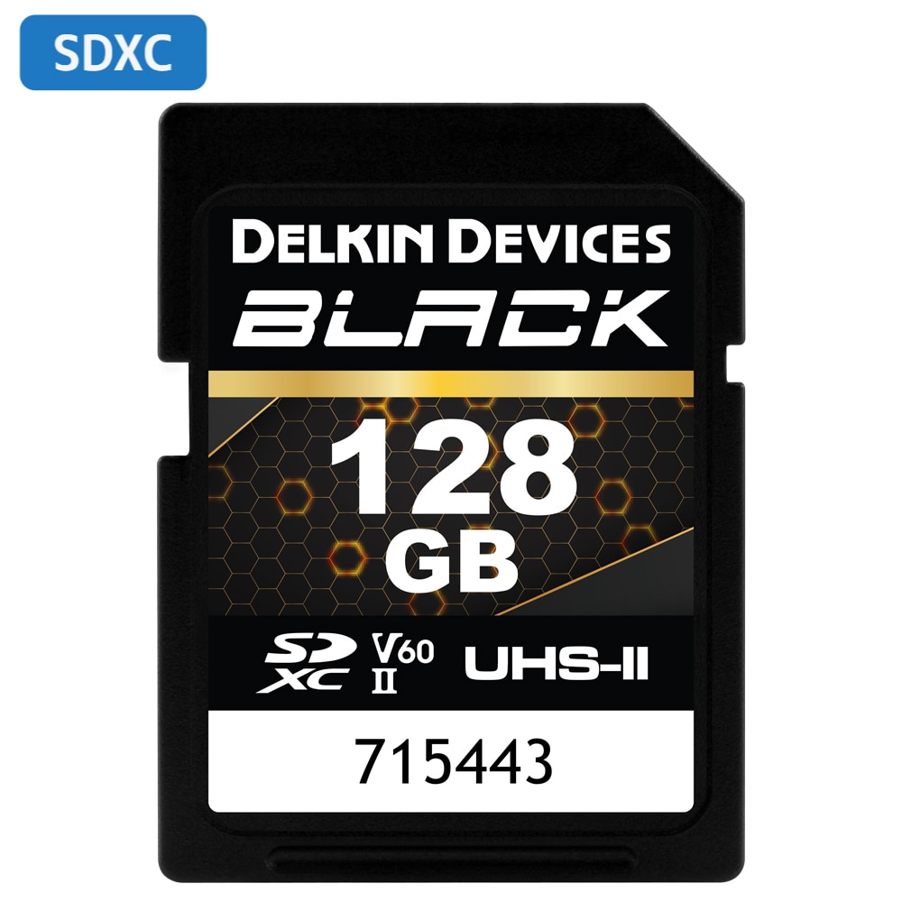 【-9/30 10%OFF】Delkin Devices(デルキン デバイセズ) BLACK SD UHS-II (V60) Rugged 128GB DSBV6128