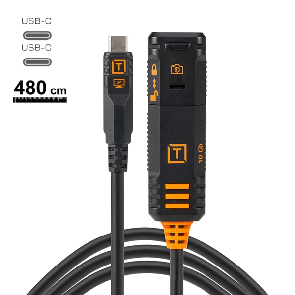 TETHER TOOLS(テザーツールズ) テザープロ オプティマ 10G USB-C ロッキング エクステンション ケーブル（4.8m）ブラック TBP3G2-BLK