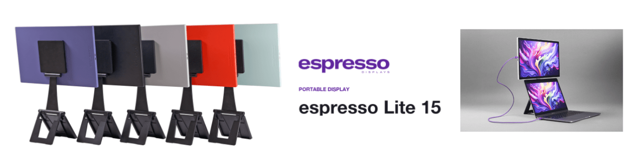 espresso Lite 15 本体イメージ:薄型でスタイリッシュな15.6インチポータブルディスプレイ